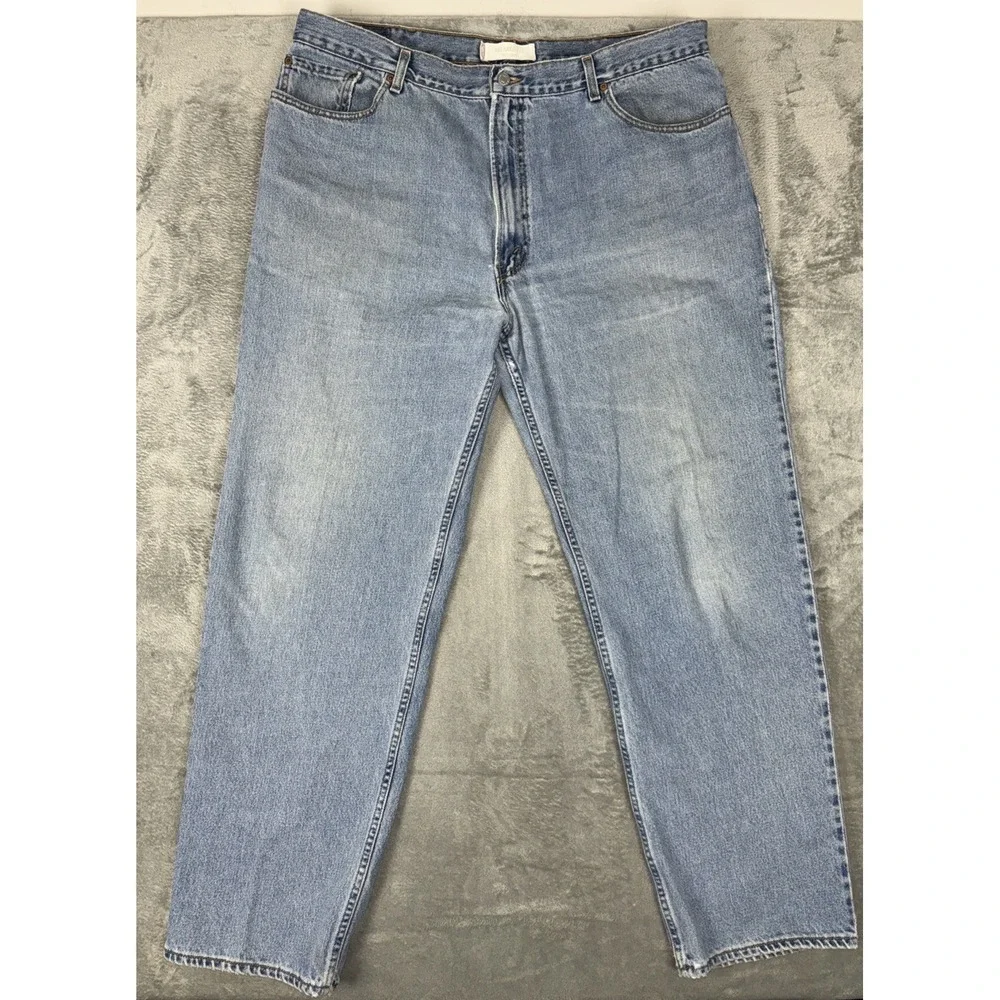 Vtg Levis 550 Jeans Relaxed Fit USA Made‎ 44x34 Blue Denim Jeans StoneWash *READ